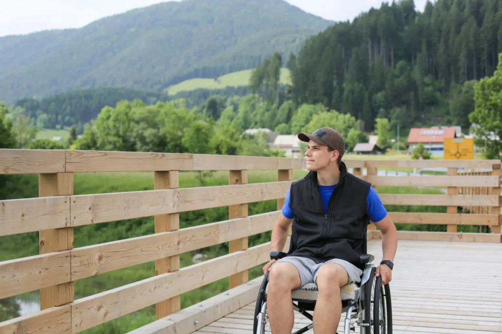 Disabled man in wheelchair